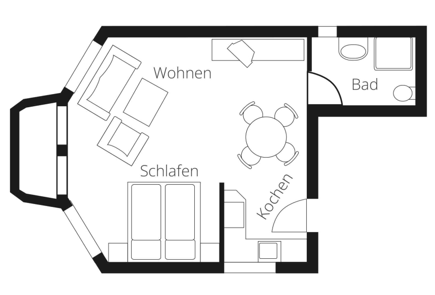 Grundriss Apartment Typ A
